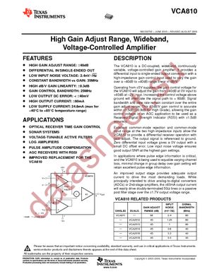 VCA810AID datasheet  